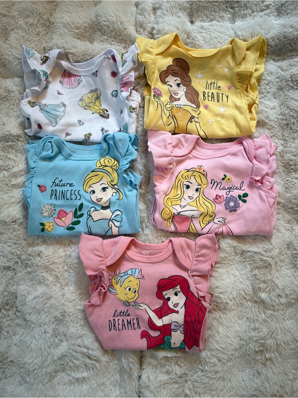 Disney Princess Baby Girl Bodysuit Bundle